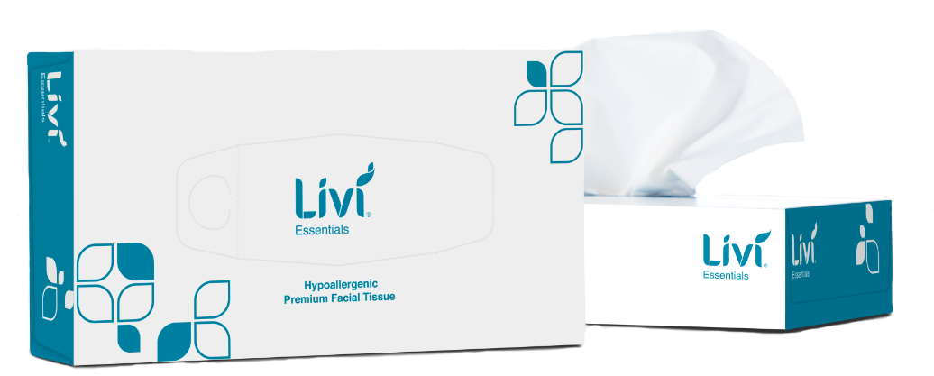 TISSUES 2 PLY ESSENTIALS 100 SHEETS 1301 LIVI CTN 48