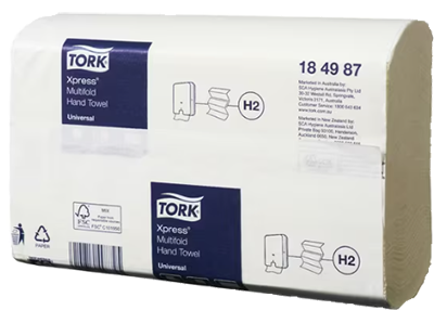 HAND TOWEL 24 X 21cm MULTIFOLD/SLIMLINE XPRESS 184987 TORK CTN 21